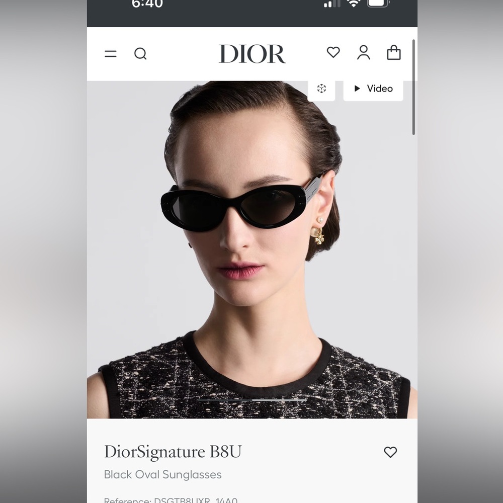 Dior B8U butterfly oval dark Havana  Sunglasses - Picture 5 of 12